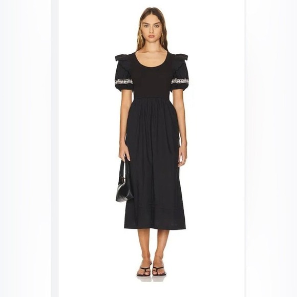 Cleobella Dresses & Skirts - Cleobella‎ Selma Midi Dress Puff Sleeve Women's size XS boho Festival Peasant